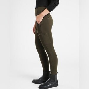 Athleta Headlands Hybrid Cargo Tights Dark Olive Skinny Pants Leggings